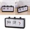 Simple Clock with Manual Date Week Adjustment Time Display Clock for Living Room Desk Use White