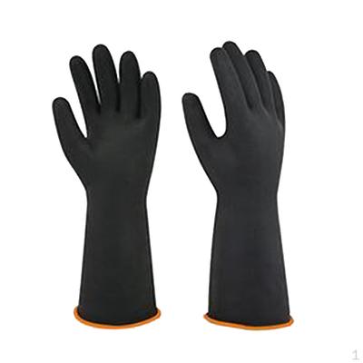 Latex Rubber Gloves Non Household Flock Wash Industrial