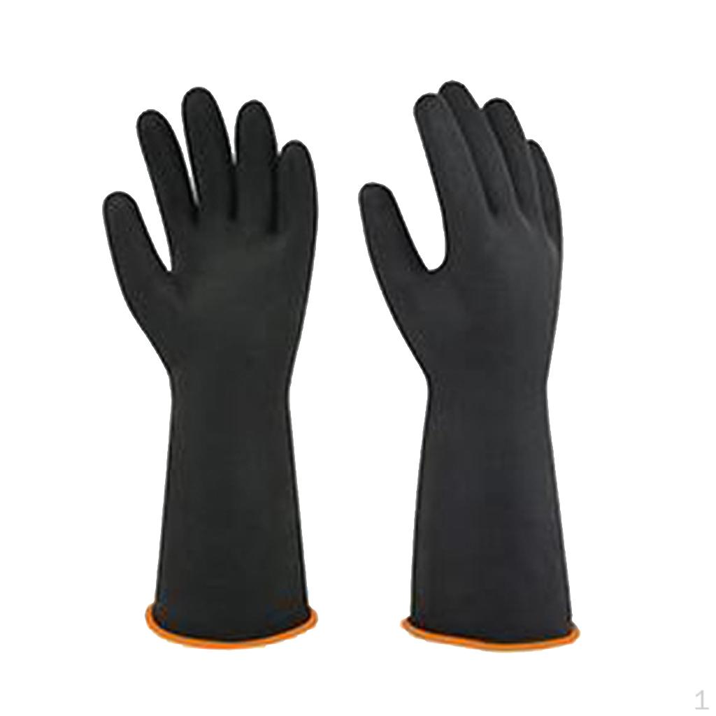 Latex Rubber Gloves Non Household Flock Wash Industrial