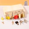 Wooden Lock Box Non Electric Learning Toy For Kids Early Educational Training
