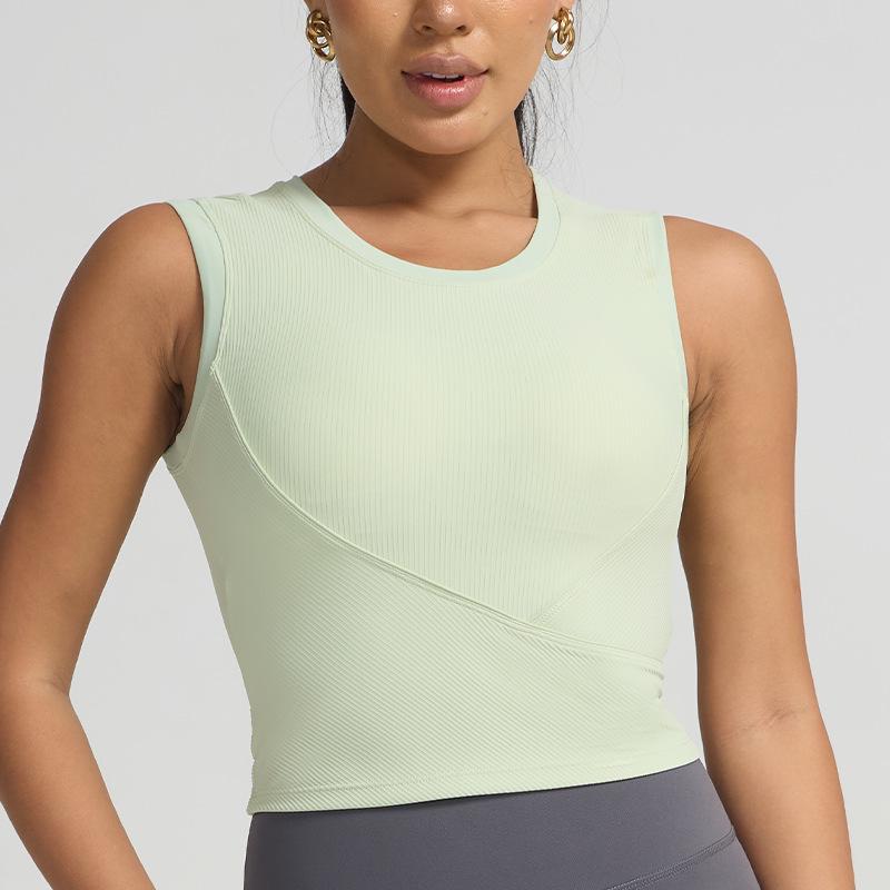 Женский высокоэластичный ударопрочный топ для йоги с чашечками - Универсальный спортивный топ для фитнеса Small