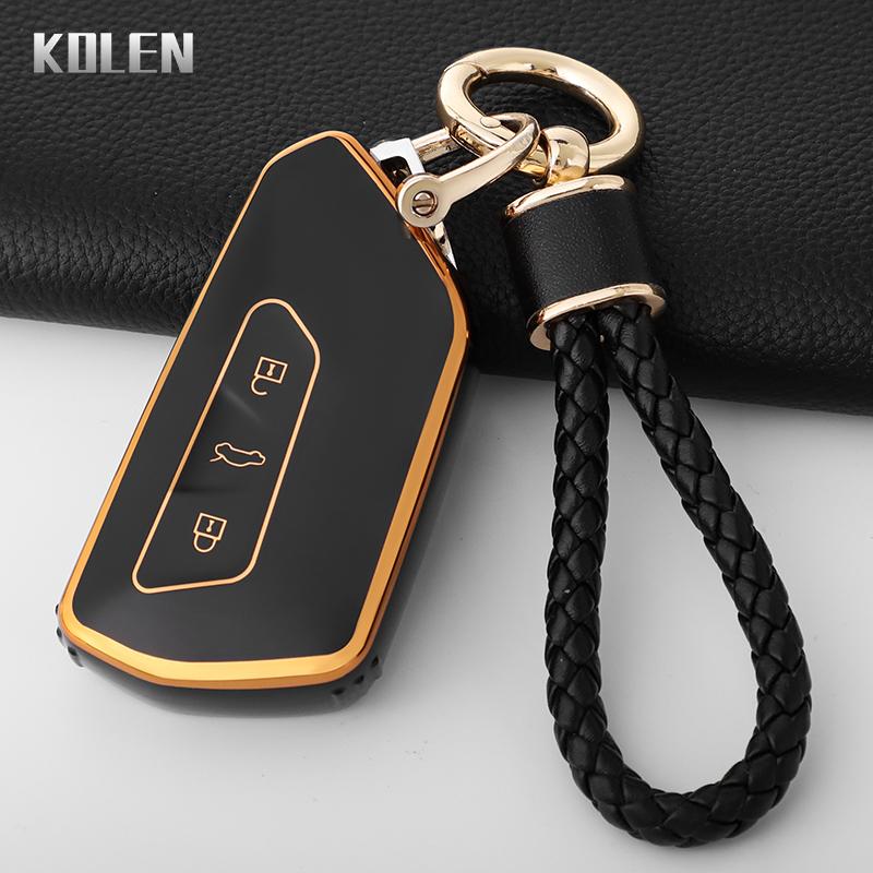 Tpu Car Key Case Cover Shell Fob For Vw Volkswagen Golf 8 Mk8 For Skoda Octavia For Seat Protection Shell Key Accessories