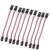 Samcos 3-Pin JR Plug Male To Female Servo Connector Extension Cable, 15cm, Servo Extension Lead Wire Cable Line for Servo Parts, Pack of 10