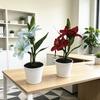Lily Artificial Plant Decor For Home Office With Realistic Faux Flowers And Elegant Base