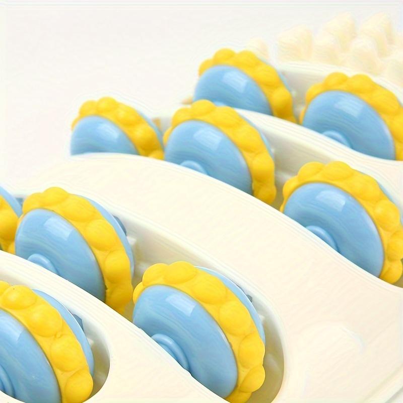 Foot Massager for Fitness and Yoga Featuring 4 Rows of Massage Rollers for Muscle Relaxation