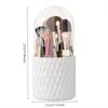 1pc Makeup Brush Holder[Dustproof & Waterproof] 360 Rotating Cosmetics Make up Brush Organizer Storage with Lid for Vanity