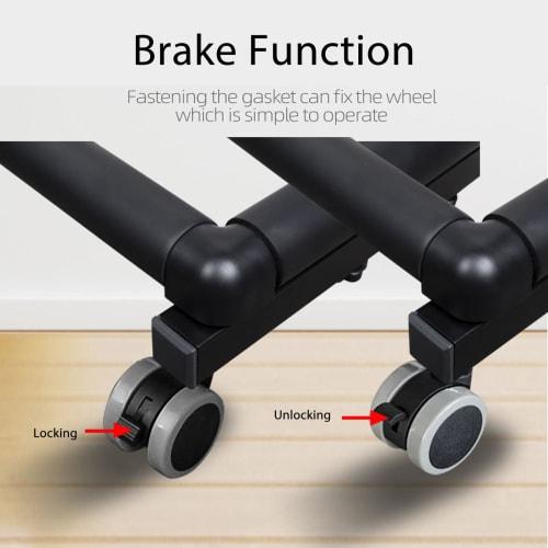 Universal Movable Black Guitar Stand with Wheels, Metal Multi-Guitar Display Rack for Band, Stage, Bass, Acoustic, and Electric Guitars (FL-11W)