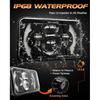 Car 80W 4x6 Inch LED H4 Headlights Projector High Low Beam Work Light for H4651 H4652 H4656 H4666 Car Truck Conversion Offraod