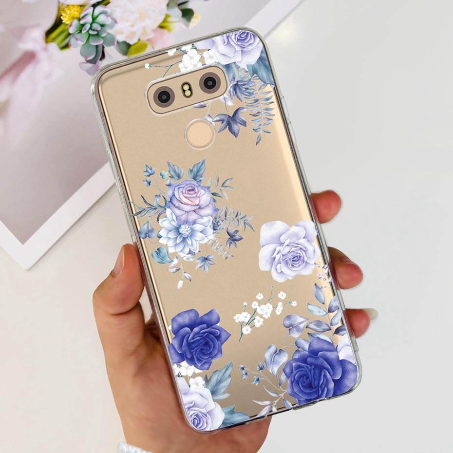 Case For LG Q6 Plus H870 H871 G600L G600K G600S Cute Flower Cat Pattern Soft Silicone TPU Phone Cases For LG G6 G 6 G6plus