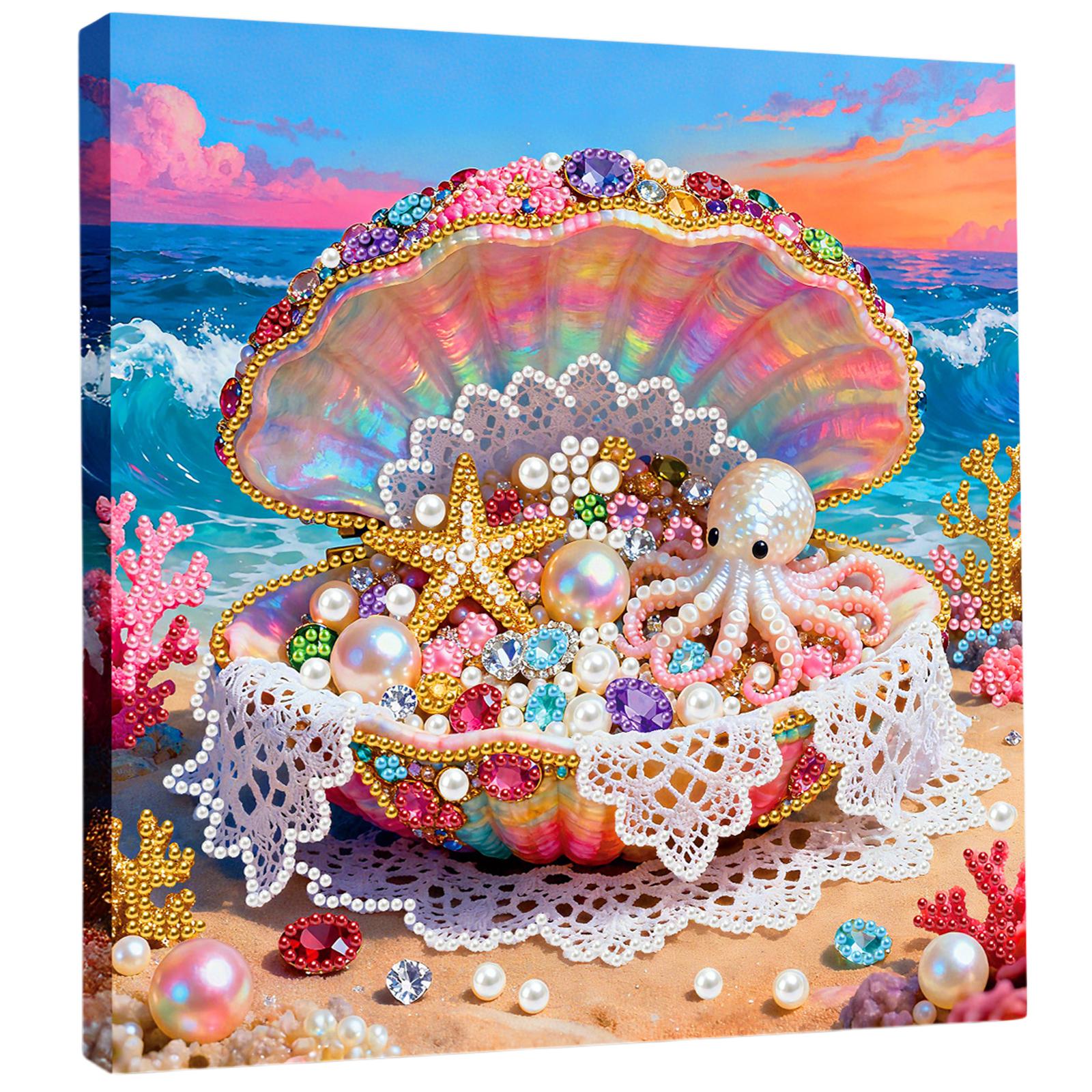 

DIY Pearl Painting Kit for Adults Beginners Home Wall Decor Pearl Painting Art Kits 25x25cm With Frame