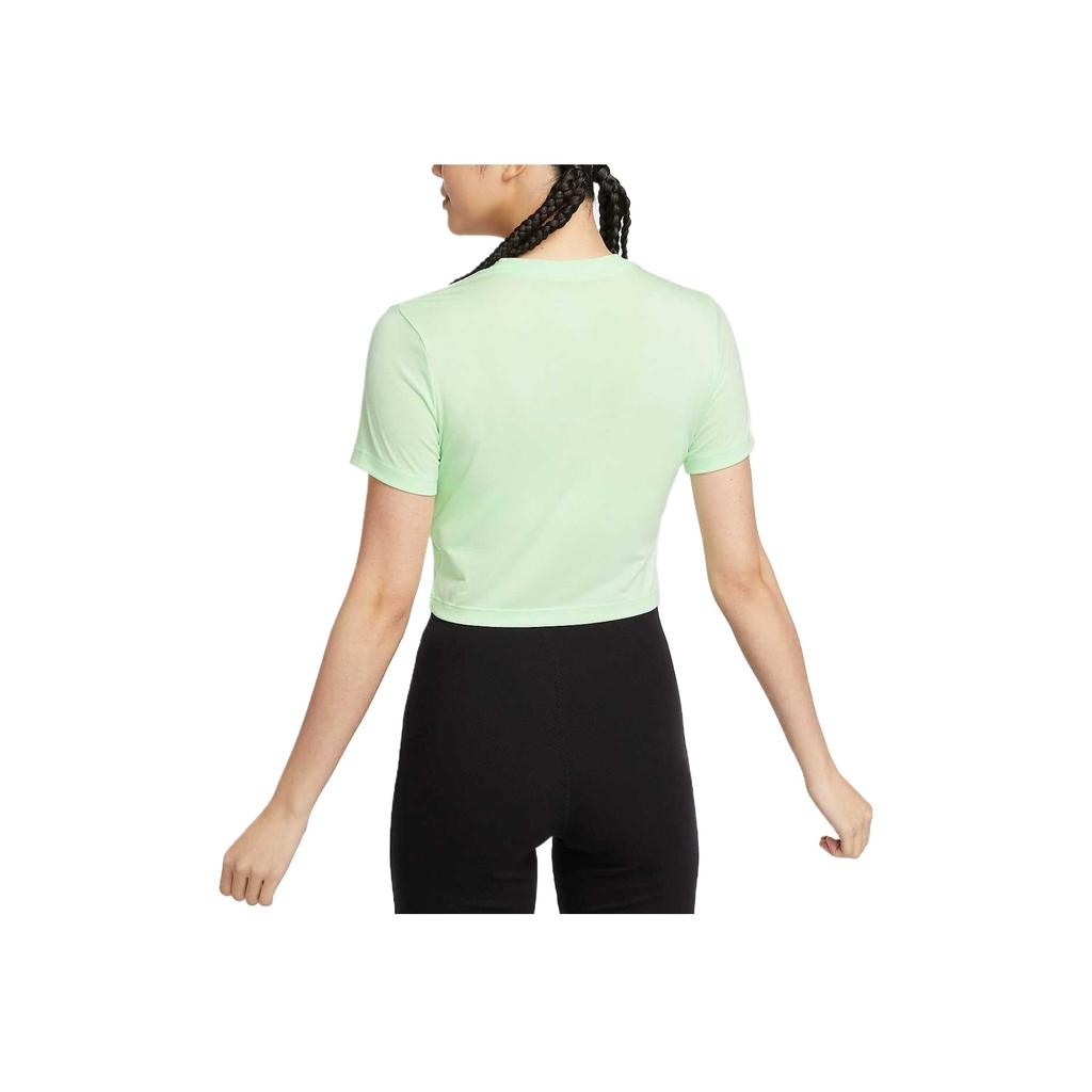Nike Sportswear Essentials Series Dopamine Solid Slim Fit Short Casual Comfortable T-Shirt Women T-Shirts Steam-Green FB2874-376