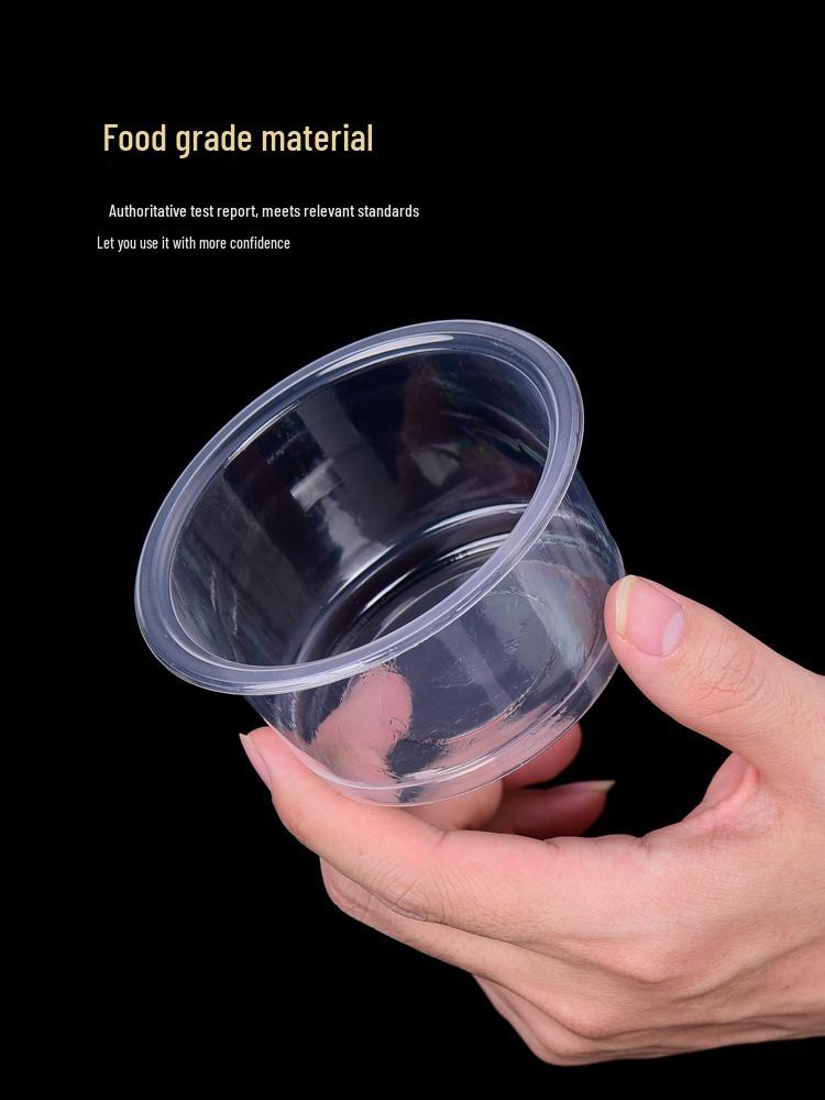 Food-Grade Disposable Round Plastic Bowl for Rice, Soup, or Dessert - No Lid