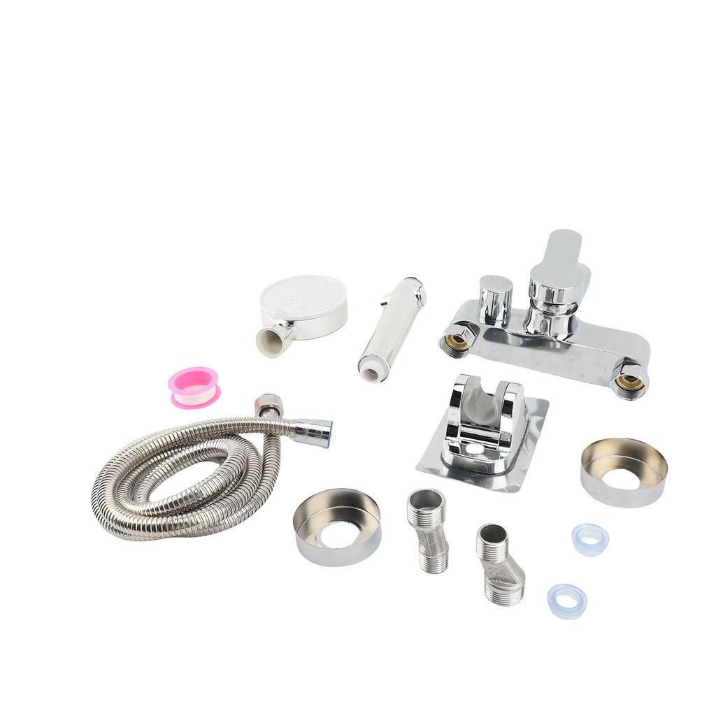 Bath Mixer Tap with Hand Shower Single Lever Adjustable Hot and Cold Water Bath Mixer Shower Set for Bathroom Concealed