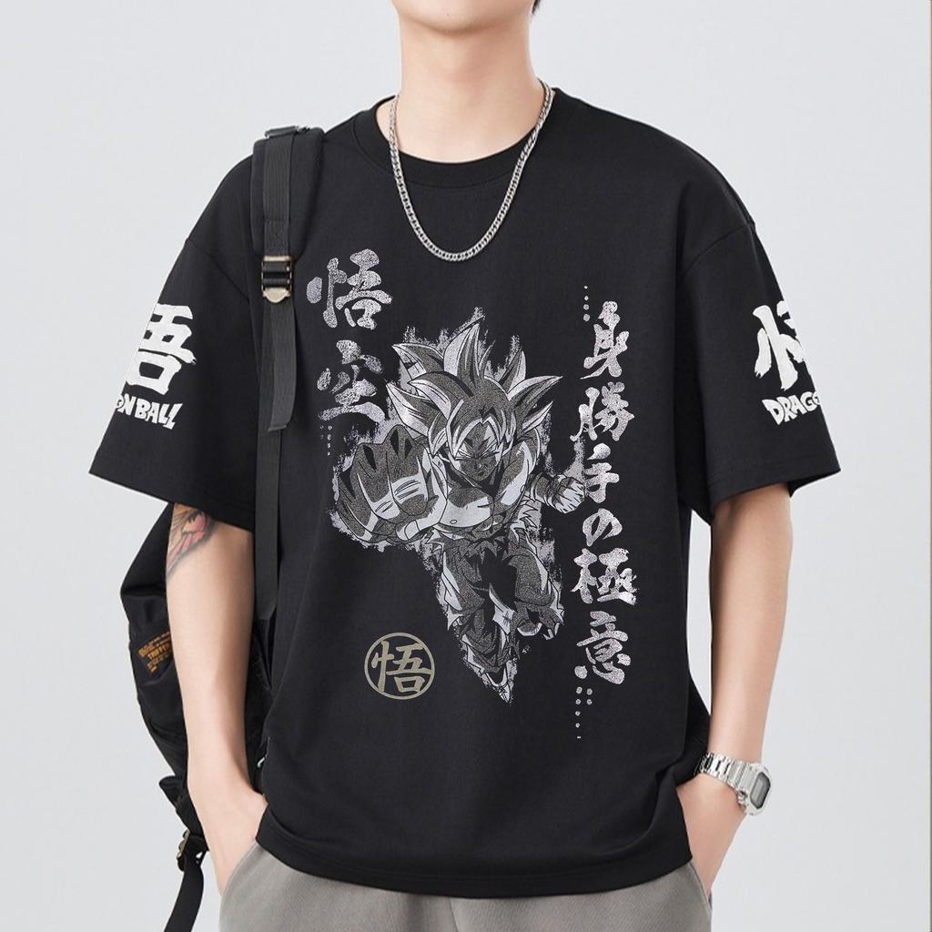 Dragon Ball Z Εκτύπωση Κοντομάνικο Βαμβακερό T-Shirt Son Goku Vegeta Unisex Γυναικεία Ρούχα Harajuku Yk Tee Vintage Casual T-Shirt Μπλούζες