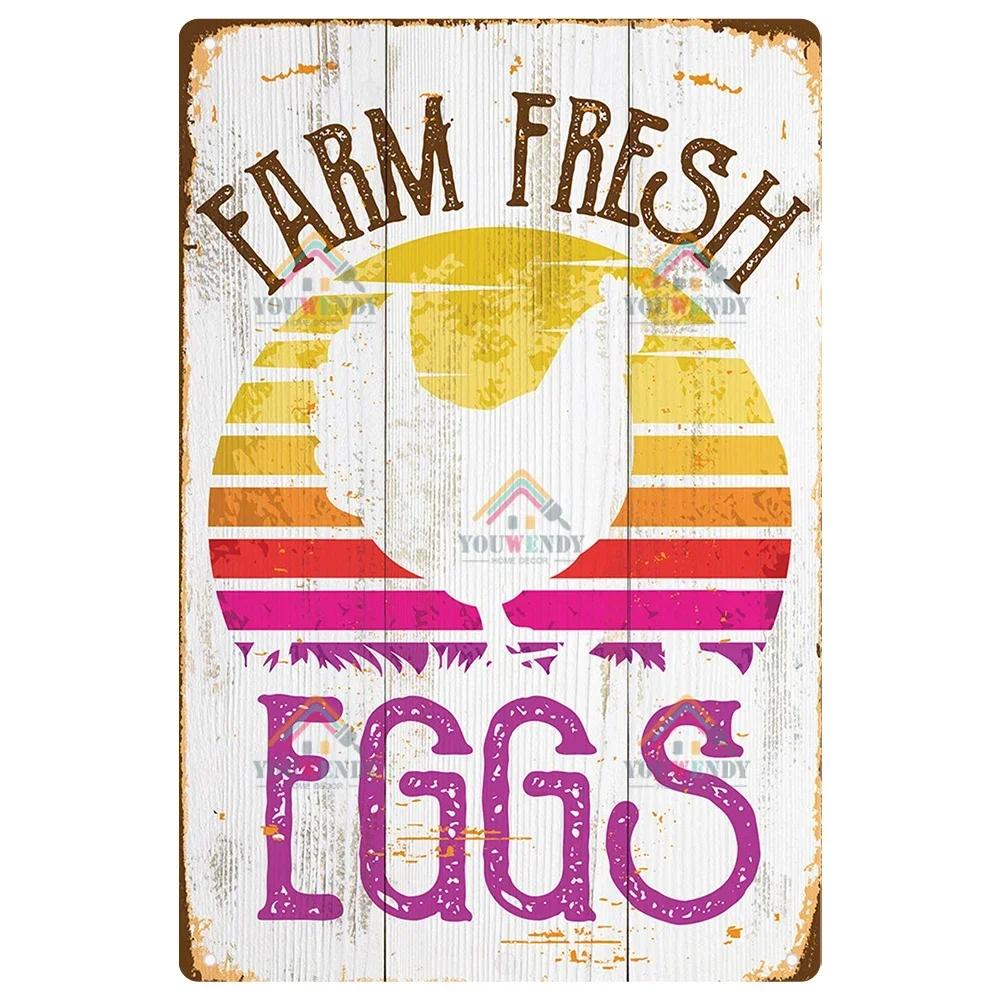 Retro Tin Sign I Love My Ladies Vintage Metal Sign, Funny Chicken Farm Decor, Farmhouse Sign, Country Decor, 7.9x11.8 Inch
