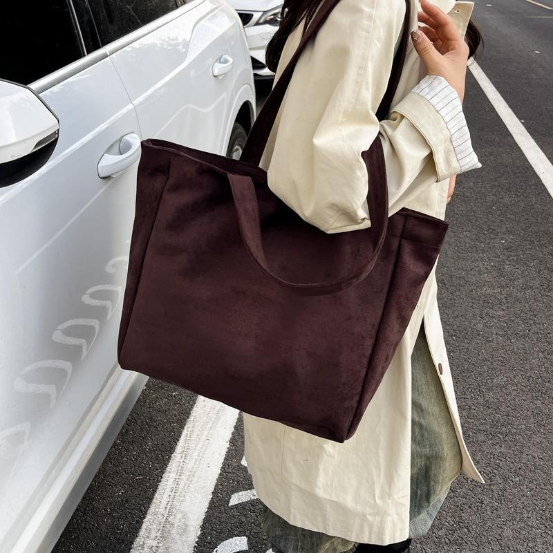 Commuter Retro Large-capacity Bag Women's 2025 New Casual Simple Shoulder Bag Autumn and Winter Portable Tote Bag