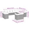 13 Piece Garden Sofa Set with Cushions Light Grey Poly Rattan