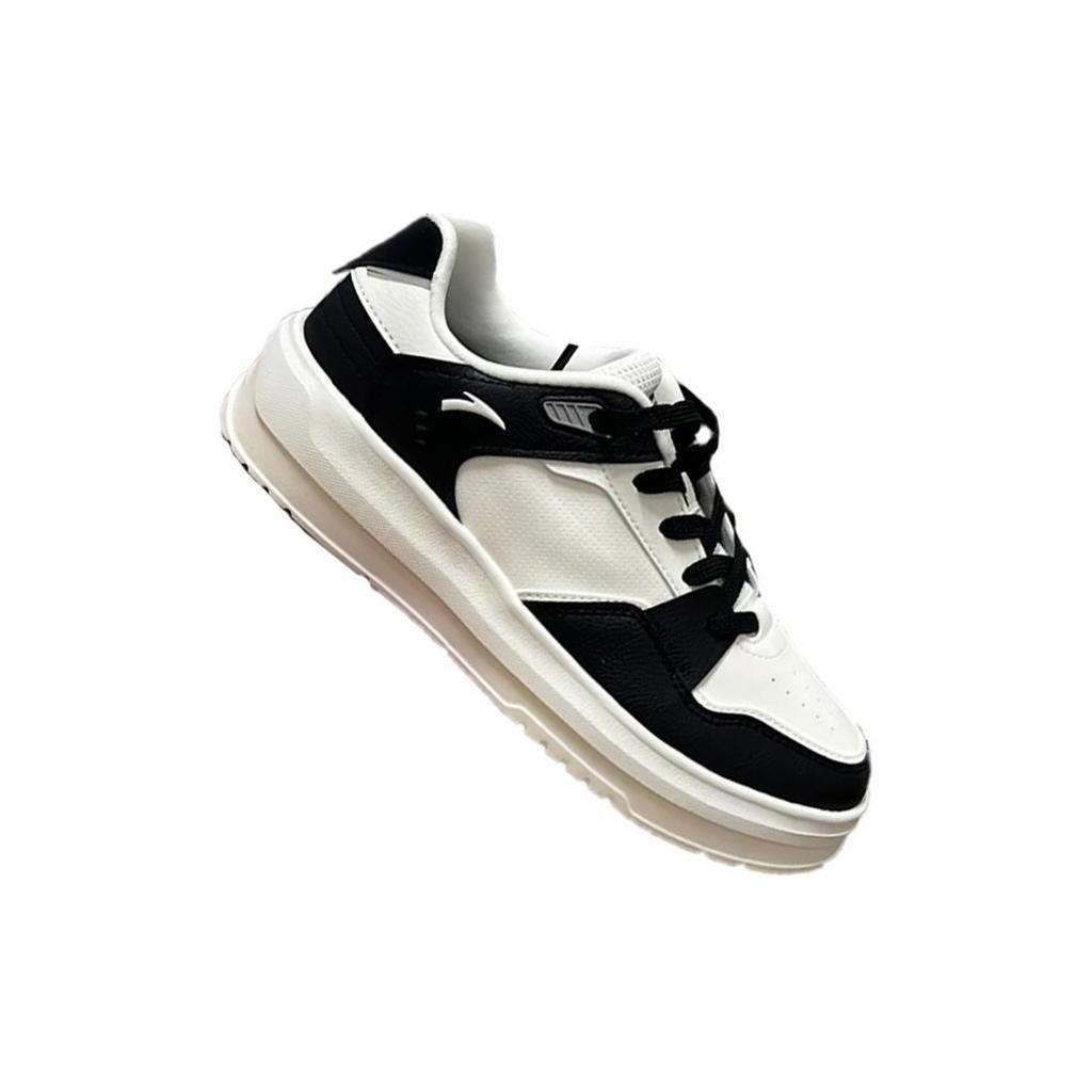 Anta Life Collection Abrasion Resistant Low top Skateboard Shoes Women's Black White 122328017S-1