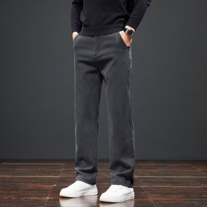 New straight casual pants men's autumn versatile light ripe Nanshu casual pants slim-fitting long pants