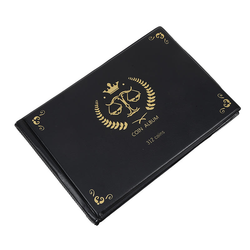 Black 312-Grid Coin Collection Album - Large Small Pocket Combinatio for Commemorative Circulation Coins Protective Display Binder