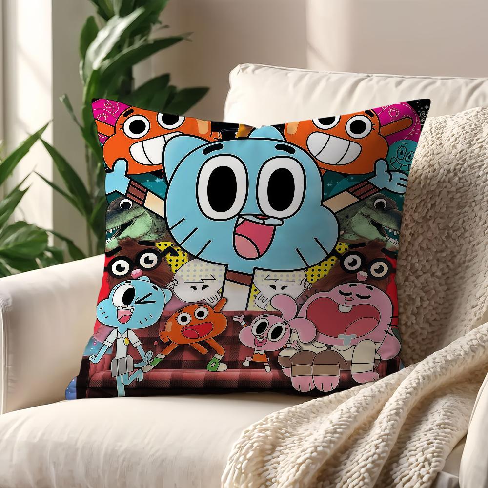 The A-mazing Cartoon World of G-gumball cushion cover Pillow Cover Decoration Room Home Sofa living Office Car Nordic Simplicity