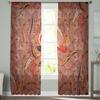 Blumen Abstrakte Lotus Kunst Tüll Fenster Vorhänge Wohnzimmer Organza Garn Sheer Voile Vorhang Schlafzimmer Küche Home Decor Drapieren