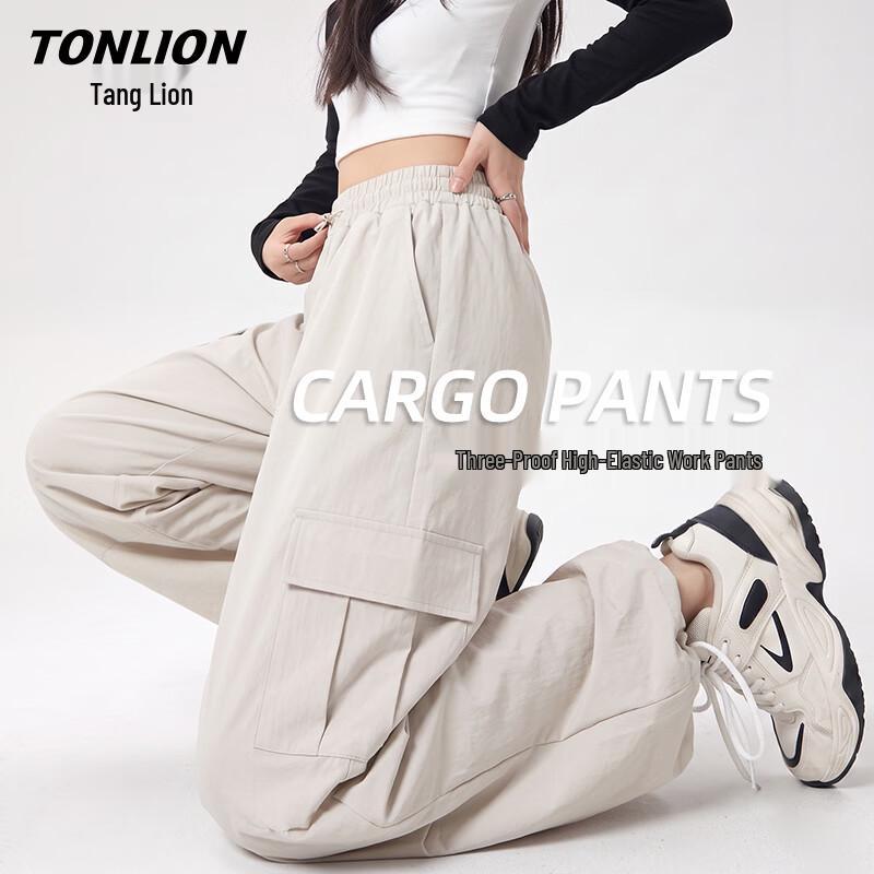 TonLion Women's 3-Proof Straight-Leg Cargo Pants