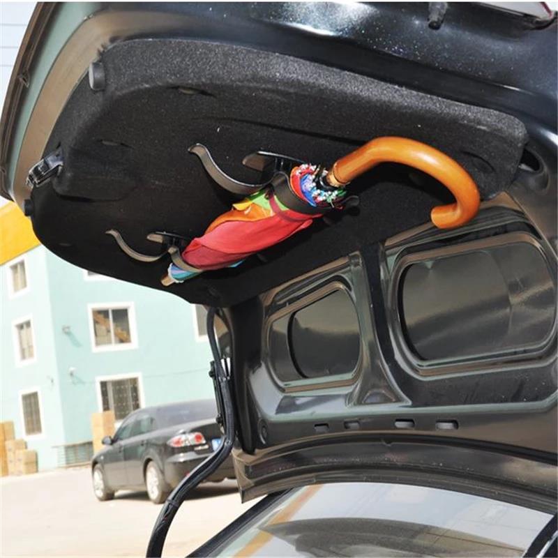 Umbrella Holder Trunk Organizer Car Rear Trunk Mounting Bracket Towel Hook for Umbrella Hanging Hook Car Accessories
