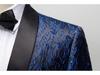 Men's Multi-color Slim Fit Jacquard Tuxedo Jacket for Stage, Wedding, and Banquet