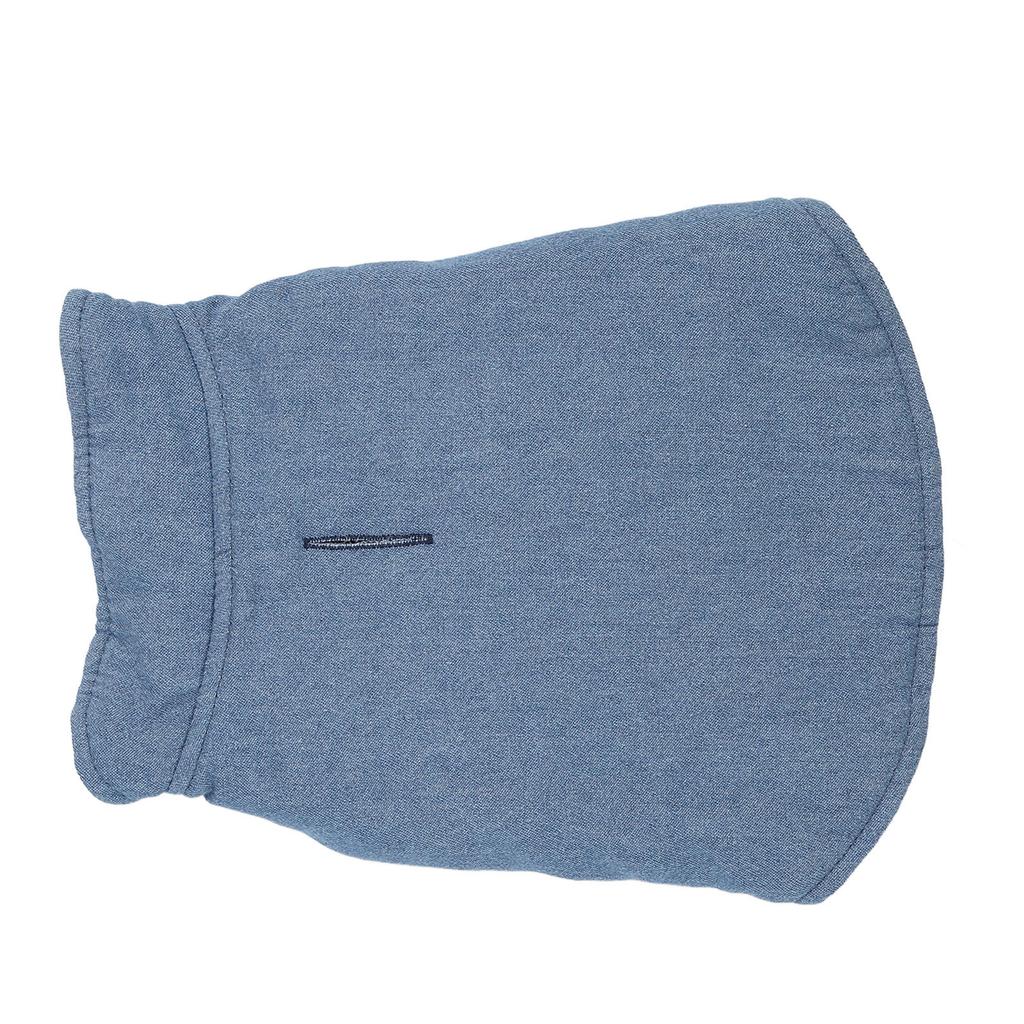 Dog Winter Vest Warm Polyester Cotton Padded Pet Sleeveless Coat for Chihuahua Poodles French Bulldog Pomeranian Denim