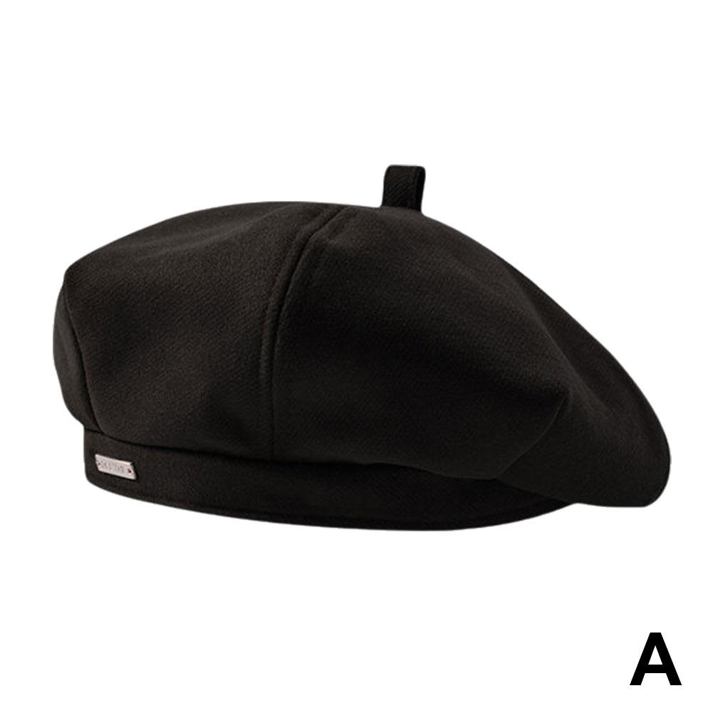 Korean Spring and Autumn Beret Women s Metal Buckle Beret British Retro Painter s Hat Elegant Accessory Fashion Adjustable Caps