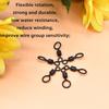 MNFT 25Pcs/Lot #4-L Carp Fishing Large Eyes Rolling Swivels Matt Black Big Eye Terminal Tackle for Helicopter Rig