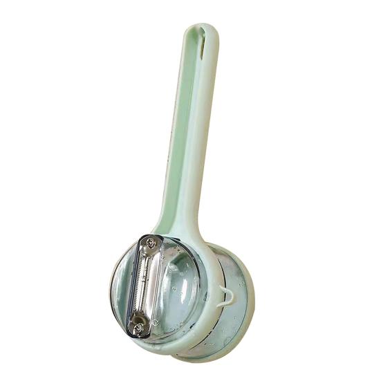 Peeler with Built-In Storage Container Non-Splash Fruit Peeler Multi-Function Kitchen Gadget зелёный