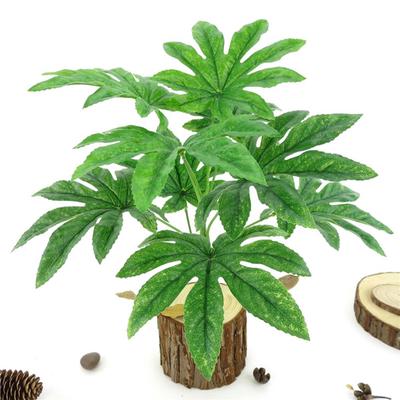 Yousheng Decoração para Casa 9 Folhas/1 Peça Planta Artificial Verde