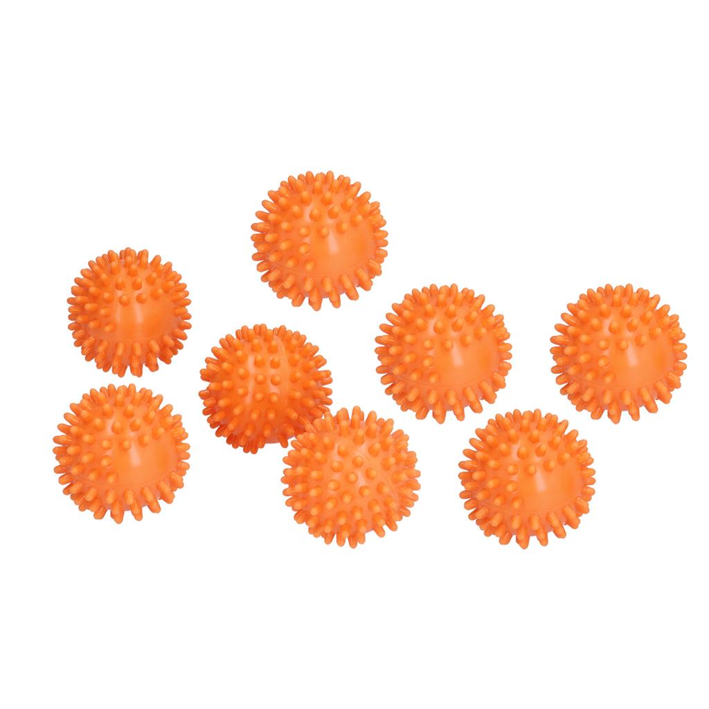 8PCS Laundry Washing Ball Reusable Clothes Drying Washing Ball for Clothes Dryer Orange