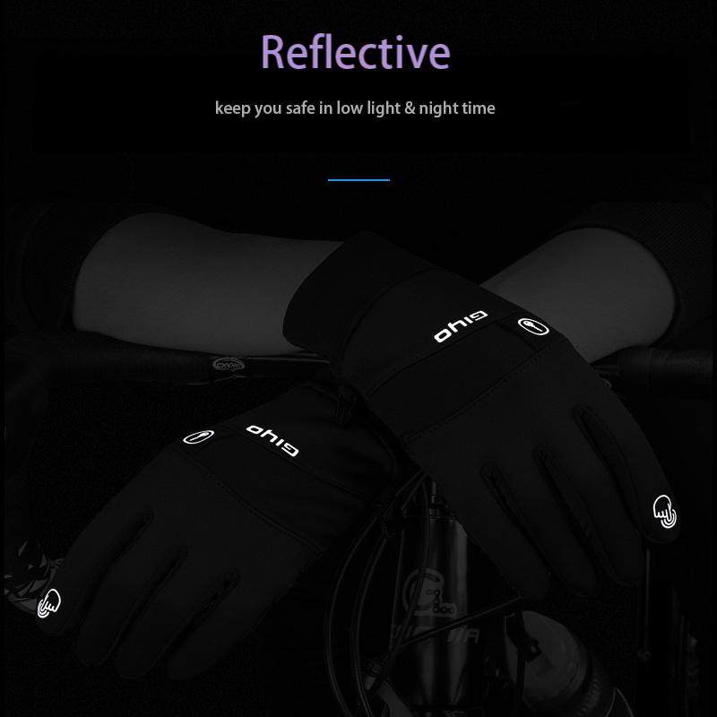 GIYO S-13 Winter Cycling Gloves Touch Screen Anti-slip Windproof Thermal Warm Gloves Men Women Outdoor Sports Full Finger Glove 6