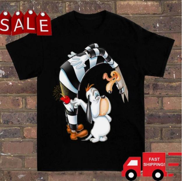 

Tex Avery Droopy Dog Shirt Short Sleeve Men Black Unisex Size S5XL Unisex T-Shirt XL