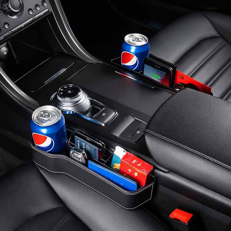 Autositz Lückenfüller PU Leder Auto Aufbewahrungsorganizer Universal Hohe Kapazität Rutschfest Auto Vordersitz Ritzenaufbewahrung