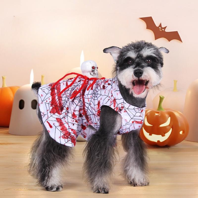 2026 New Style Fashionable Spider Costume Pet Clothing for Cats and Dogs Halloween Cosplay Apparel Pet Supplies Cat Cloth