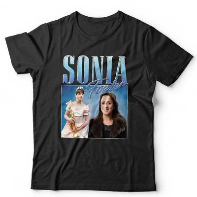 Sonia Fowler T-Shirt Wertschätzung Unisex Hommage Throwback Junggesellenabschied Junggesellinnenabschied Lustig