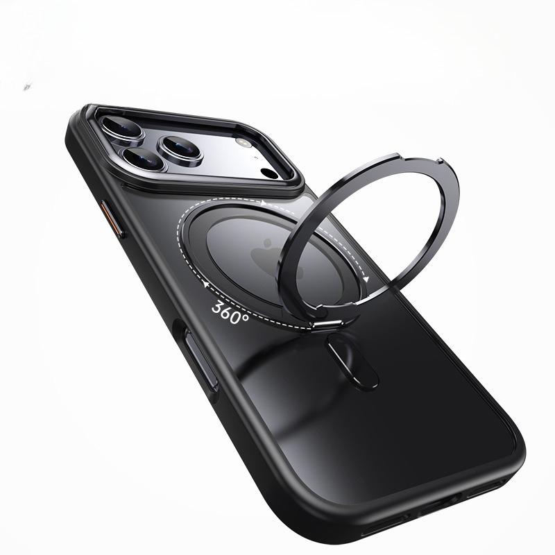 Suitable for IPhone17 ProMax Phone Cases  360 Degree Rotating Magnetic Stand Apple 16 Anti Drop Full Cover Protective Case