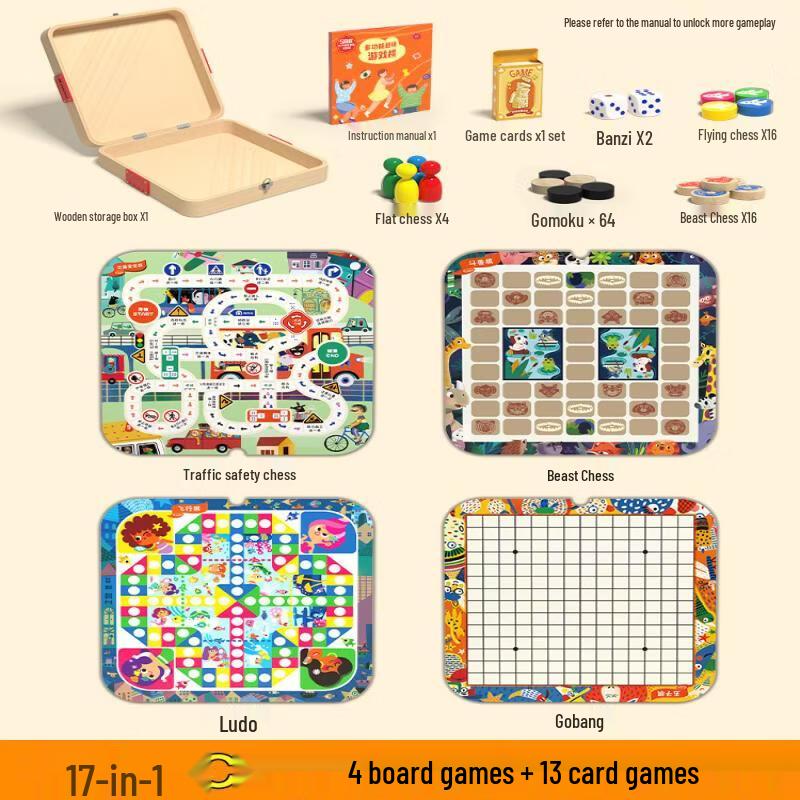 mussels Kids Multifunction Chess & Checkers Board Game