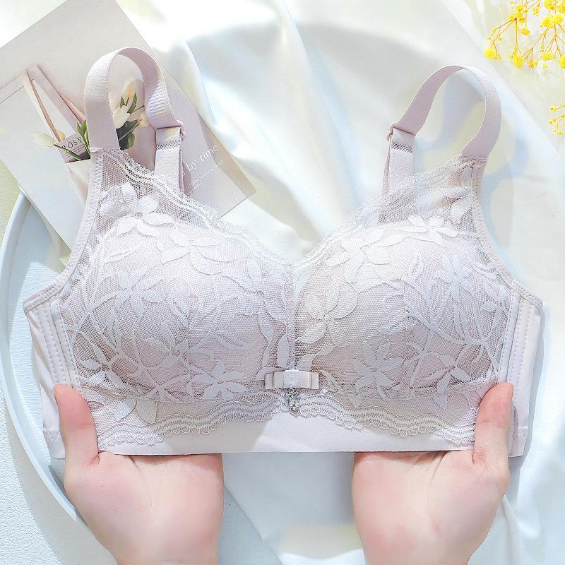 Bra Small Breasts Gather and Breathable Steel-rimless Underwear Women's Pull-up and Collection of Secondary Breasts Adjustable Thickened Underwear