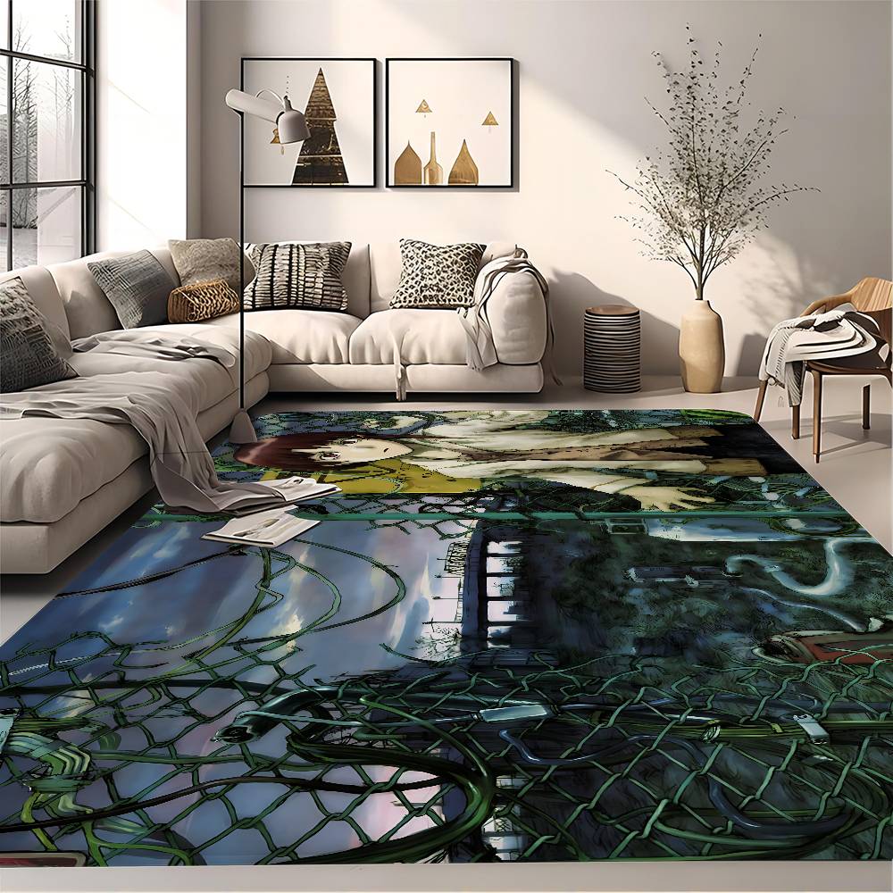 Serial Experiments Lain Floor Mat Retro Multiple Choice Living Room Kitchen Rug Non Slip Modern Home Decor