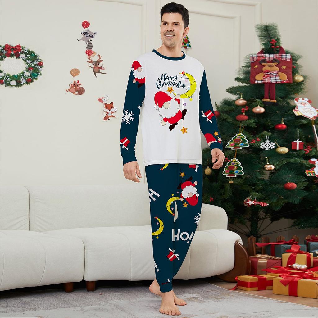 Christmas Parent Child Family Set Home Furnishings Christmas Pajamas Two Piece Set