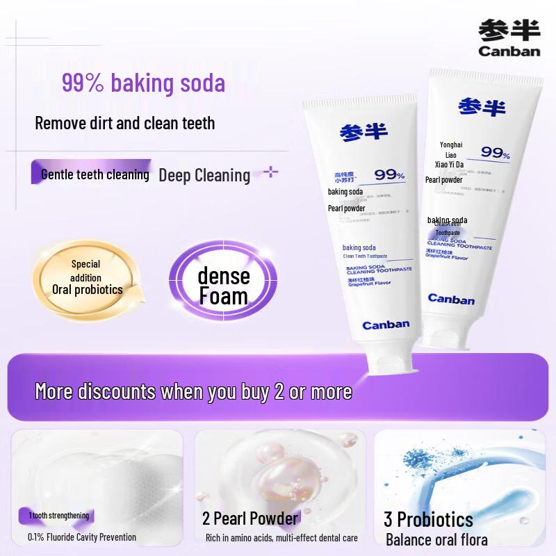 Canban Grapefruit Baking Soda Whitening Toothpaste