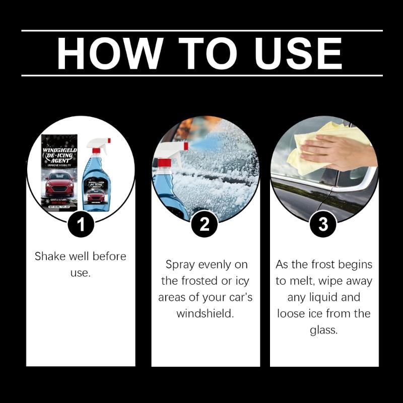 Car Deicer Sprayer Antifreeze For Car Window Effective Fast Acting Windshield Deicing Sprayer Frosts Melt
