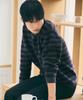 Wednesday Oasis Hush Hazzi Stripe Round Knit_Charcoal(Wc25-Kn60)