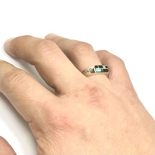 Helldorado Black & Blue Inlay Ring 02 (A Type)