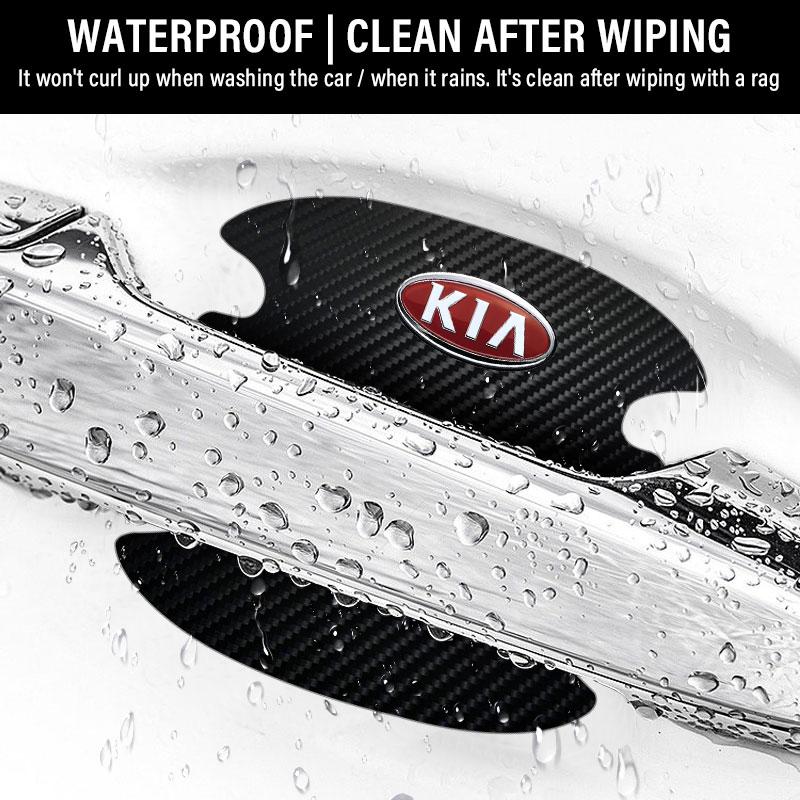 4KS Ochrana kliky dveří auta 3D nálepka emblém dekorace pro KIA Ceed Sportage Rio K5 k6 K7 K8 Optima Cerato Proceed Venga Sedona Forte